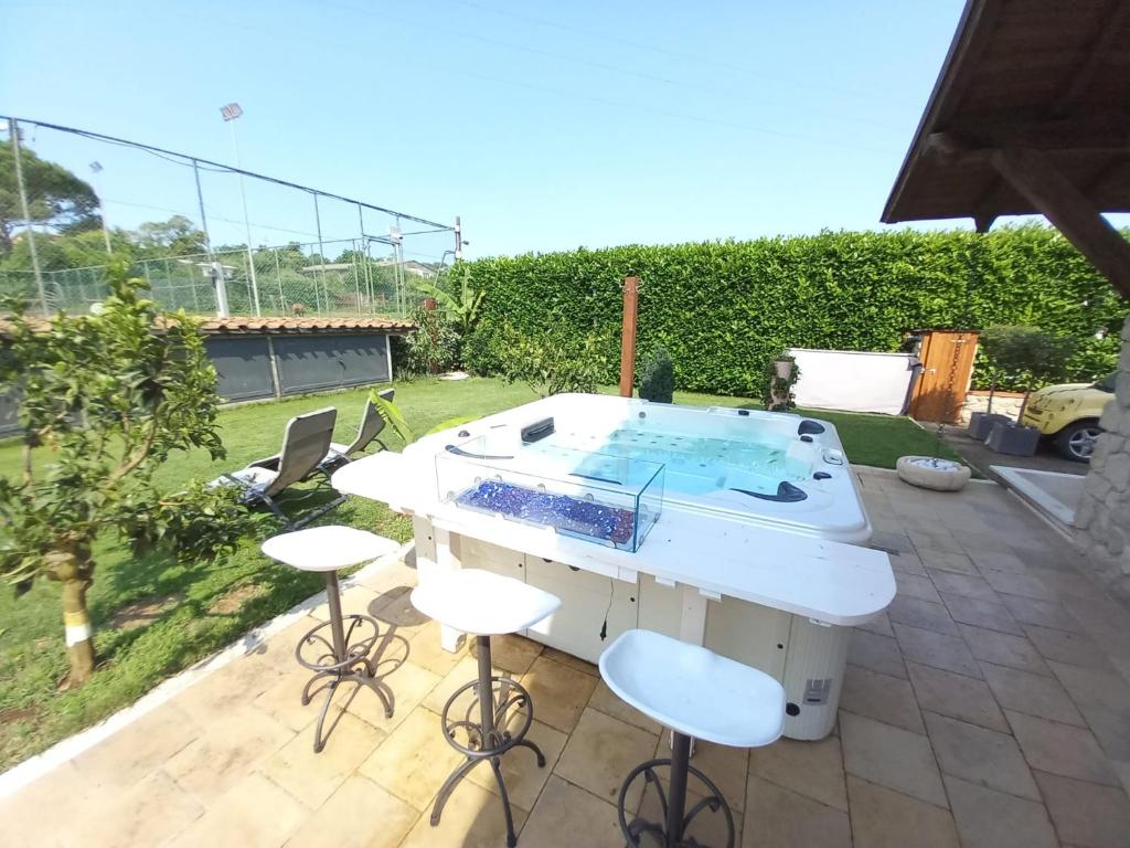 Zahrada ubytování B&B Monte Tavolino
