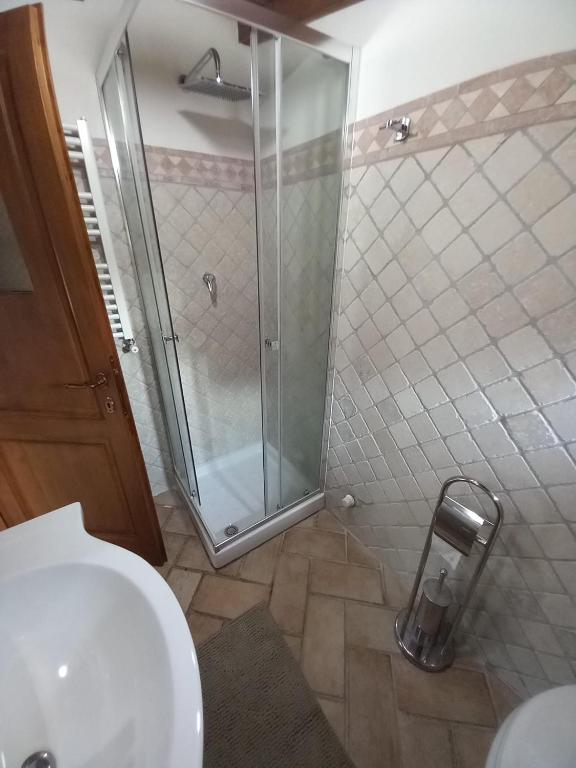 Koupelna v ubytování B&B Monte Tavolino