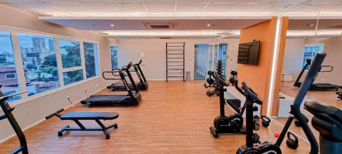 Fitness centrum a/nebo fitness zařízení v ubytování Flat Pleasure