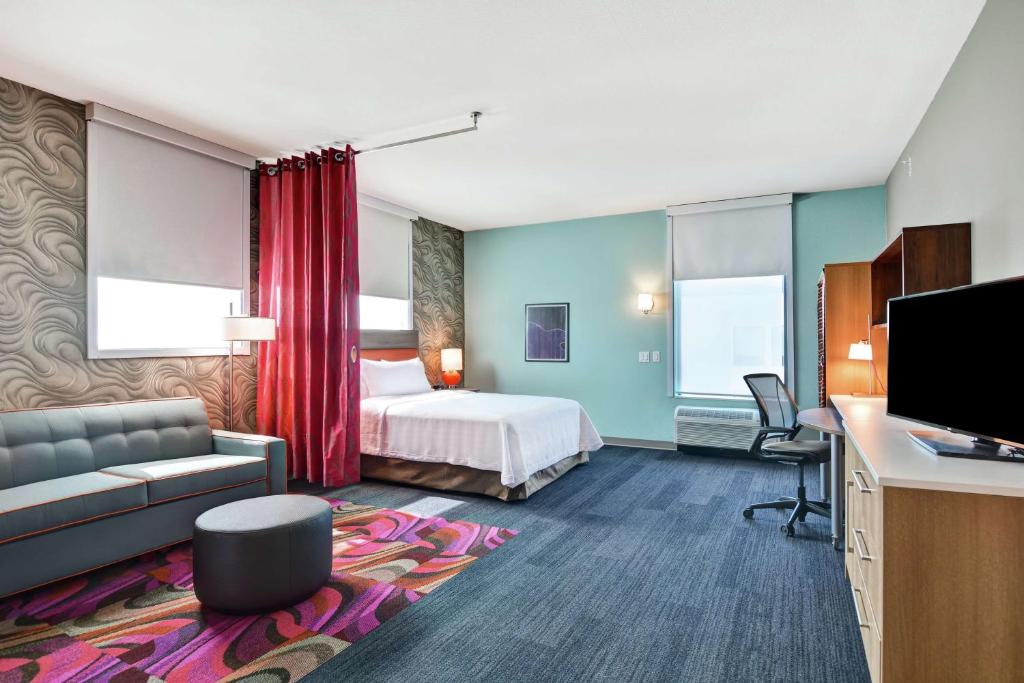 TV a/nebo společenská místnost v ubytování Home2 Suites By Hilton McKinney