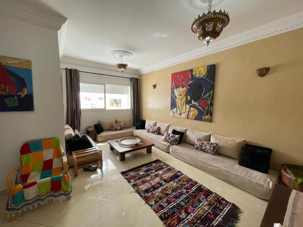 Posezení v ubytování Moderne appartement