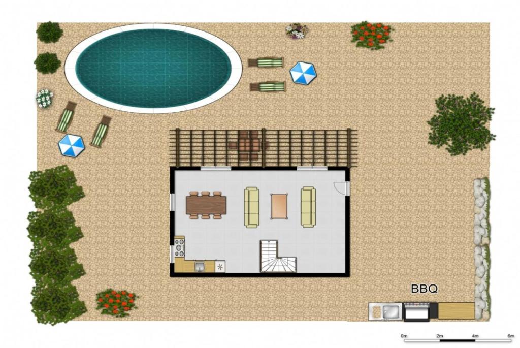 Plan piętra w obiekcie Villa Petros
