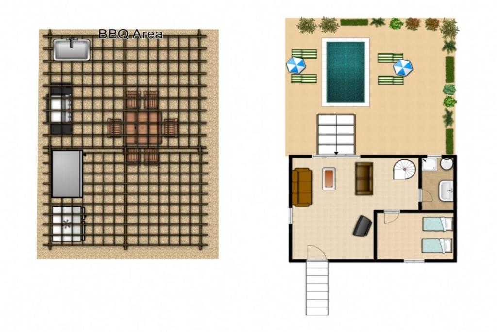 Půdorys ubytování Villa Ismini