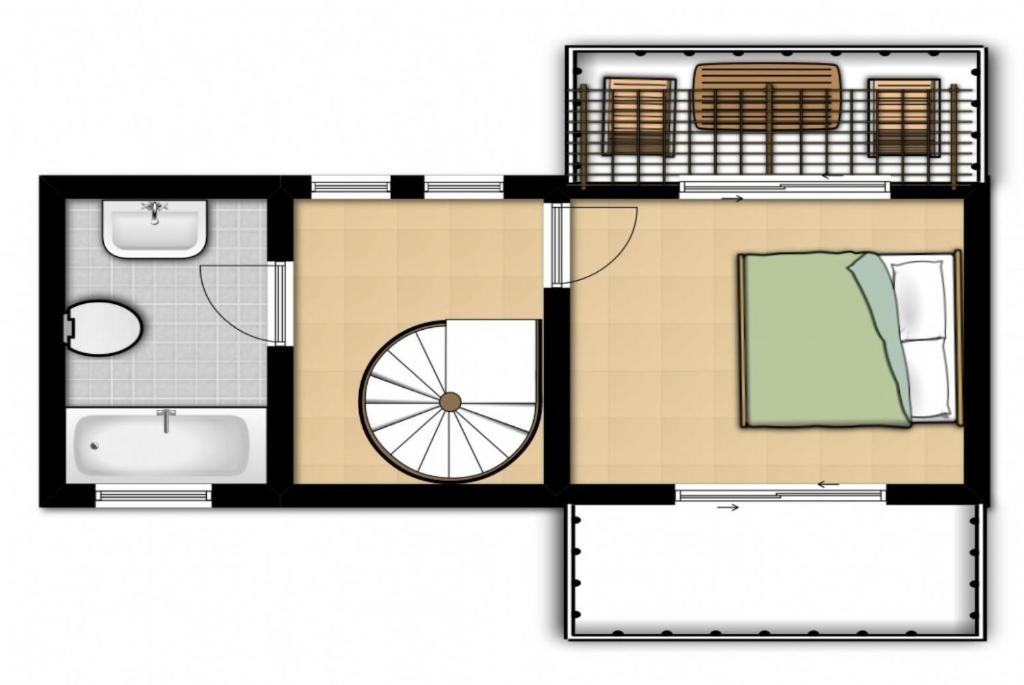 The floor plan of Villa Semeli