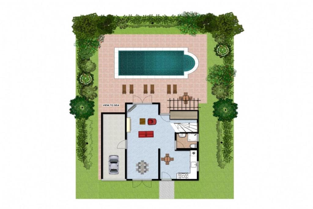 Půdorys ubytování Villa Marina