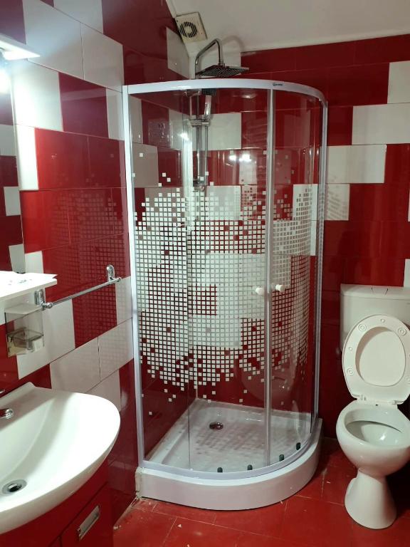 Koupelna v ubytování Hotel Mya