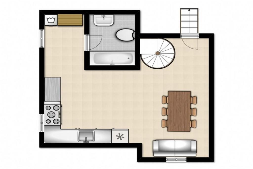 The floor plan of Villa Fedra