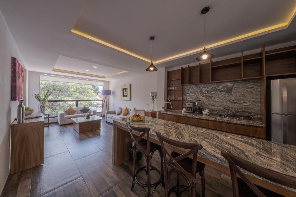 Kuchyň nebo kuchyňský kout v ubytování Nimue Marina Residence