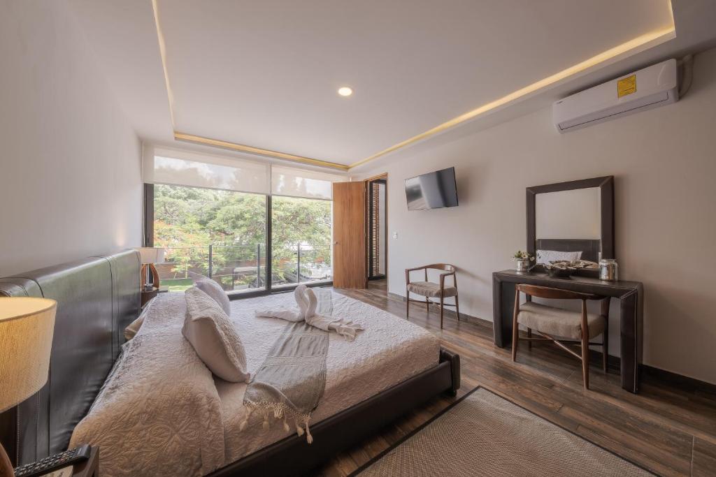 Postel nebo postele na pokoji v ubytování Nimue Marina Residence
