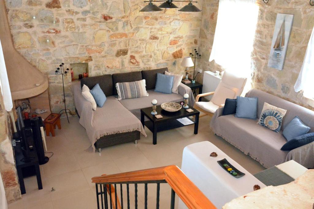 Istumisnurk majutusasutuses Aretousa Residence in Naoussa, Paros
