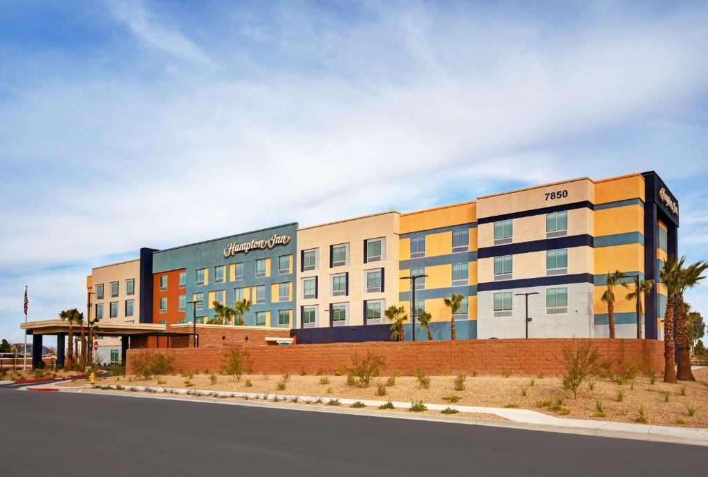 a rendering of the front of a hotel at Hampton Inn Las Vegas Strip South, NV 89123 in Las Vegas