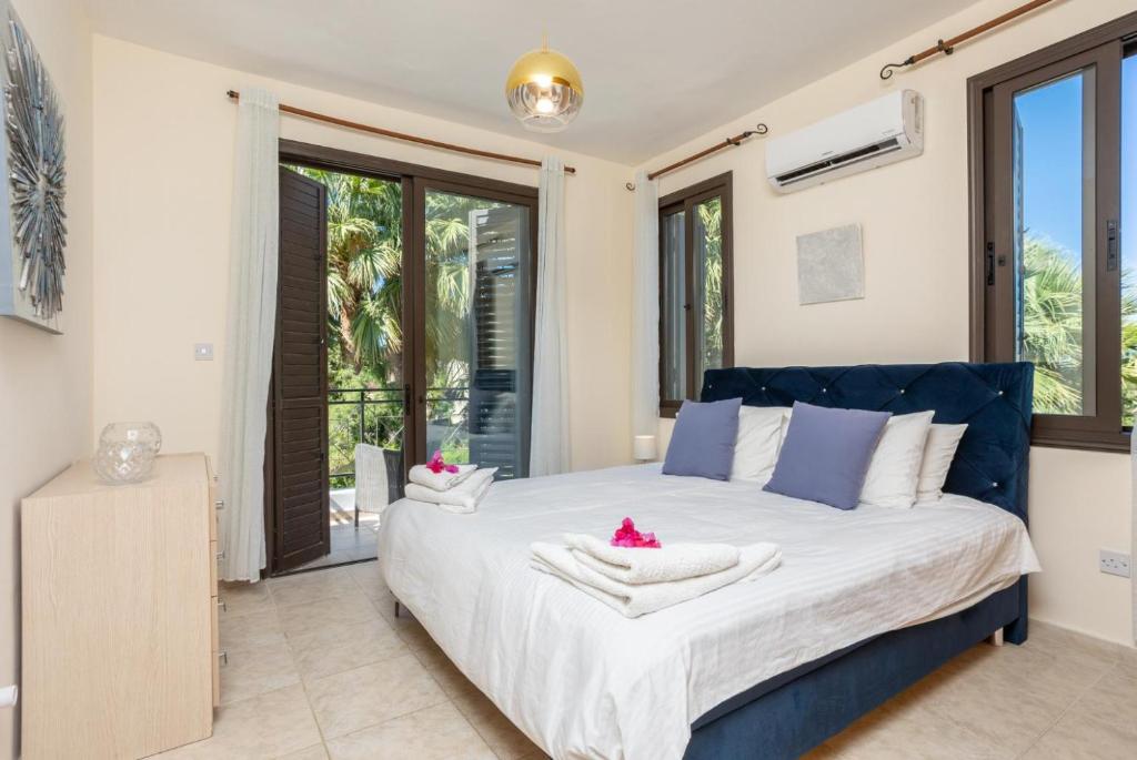 Кровать или кровати в номере Villa Anna