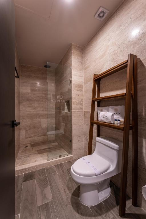 Koupelna v ubytování Hotel MID Project
