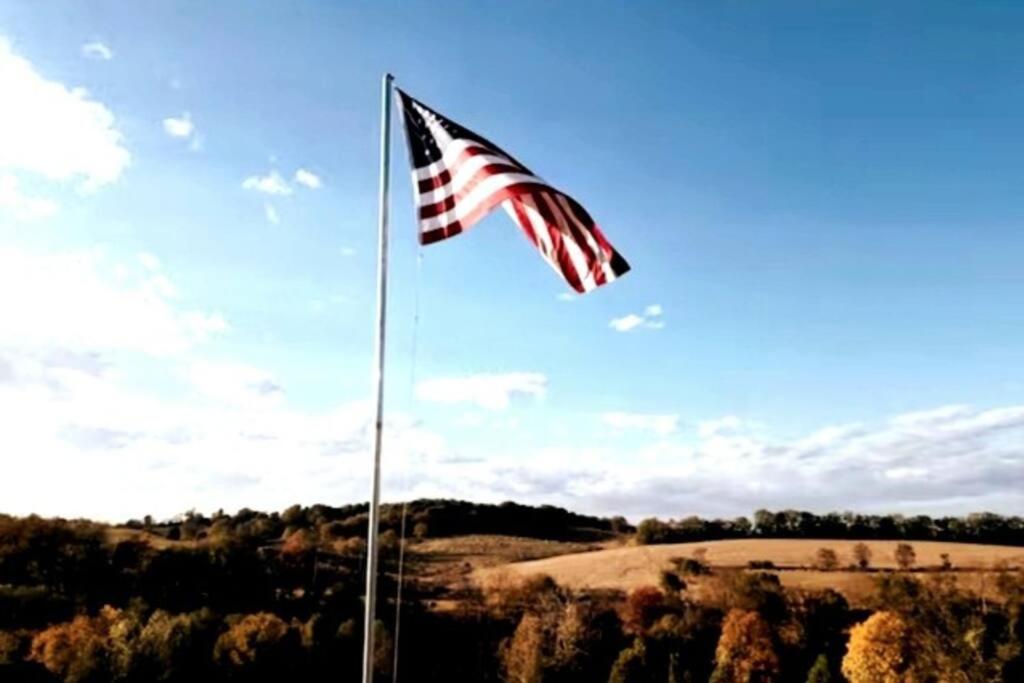 Kids waving American flags in a field | Premium AI-generated image