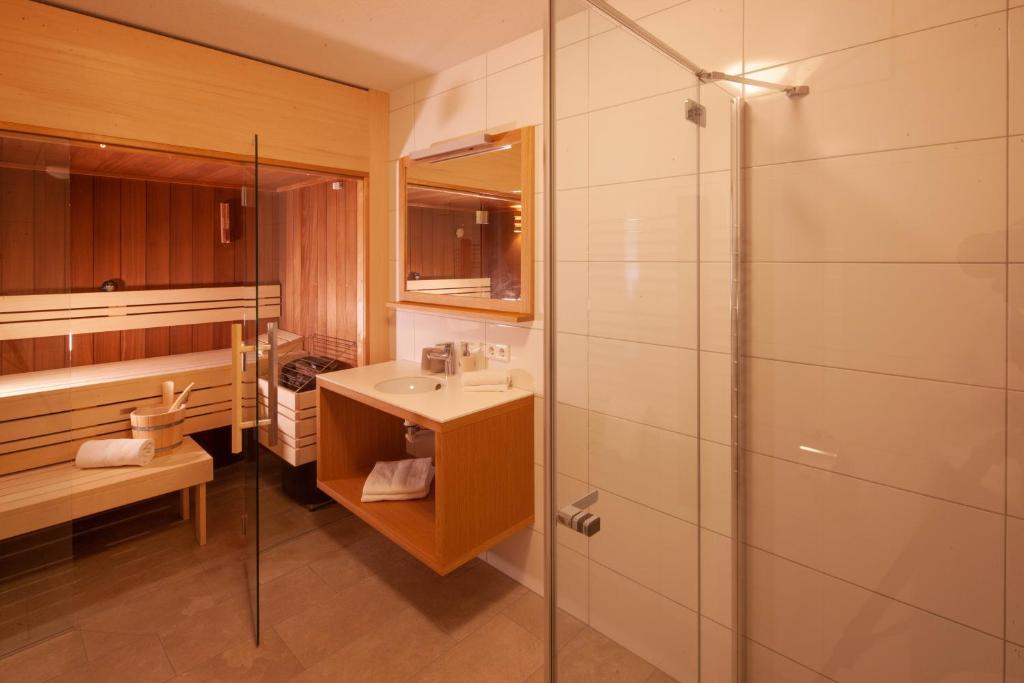 Koupelna v ubytování Sonnenhof Appartements