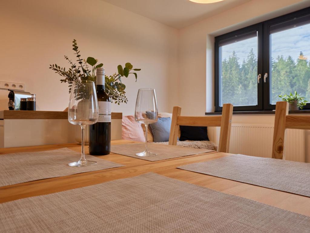 Postel nebo postele na pokoji v ubytování Studio Černý Důl-1 by Interhome