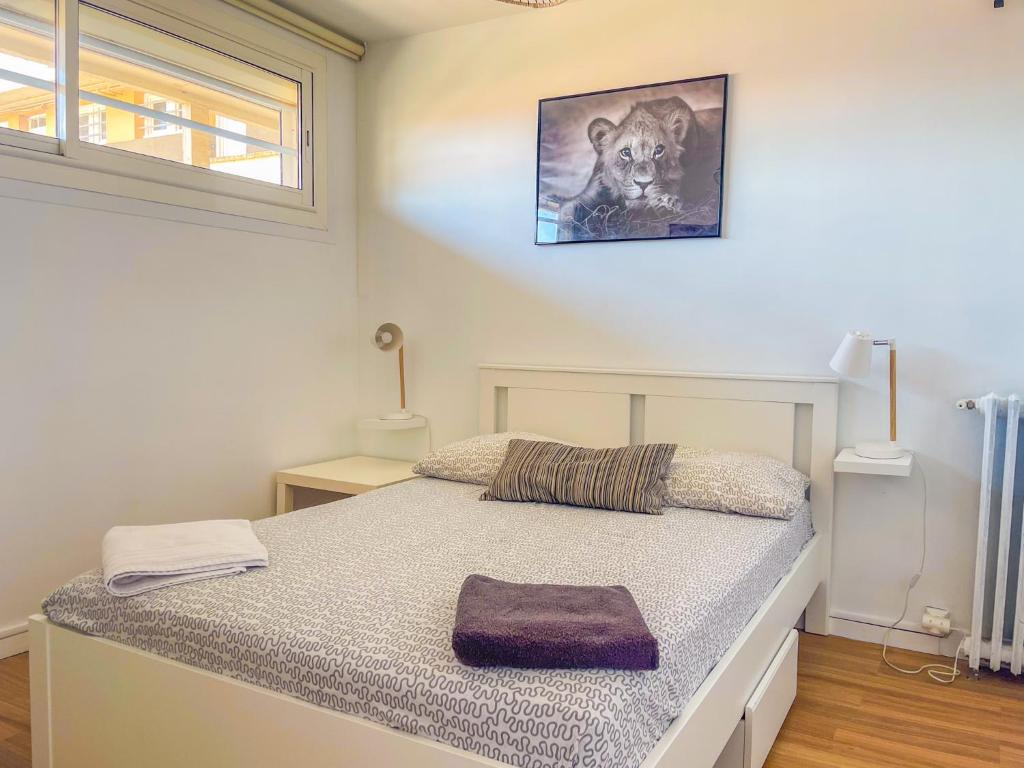 Postelja oz. postelje v sobi nastanitve Appartement Saint Cyprien