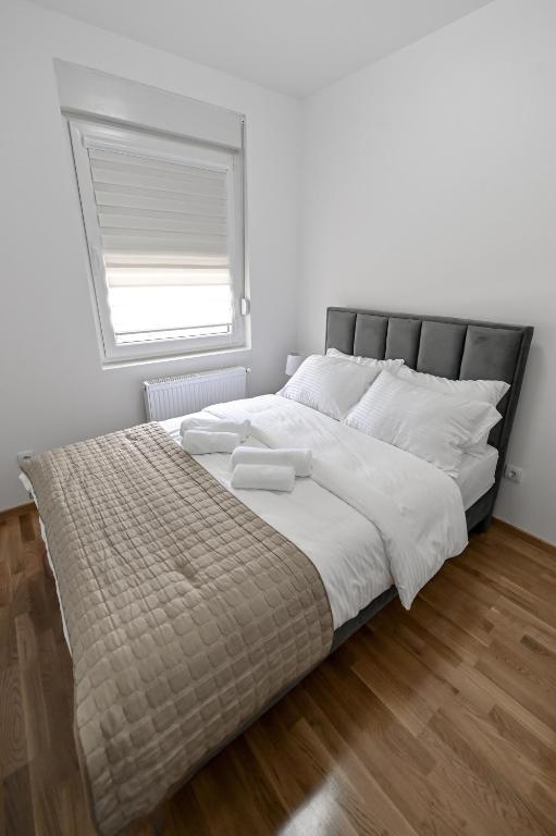 Postel nebo postele na pokoji v ubytování Porto lux