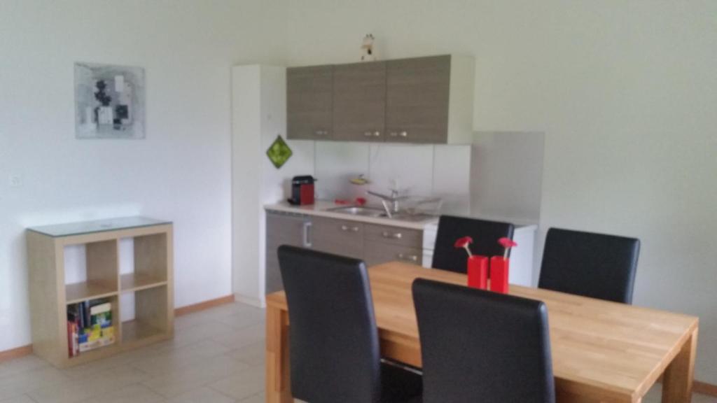 Kuchyň nebo kuchyňský kout v ubytování Ferienhaus Stockli