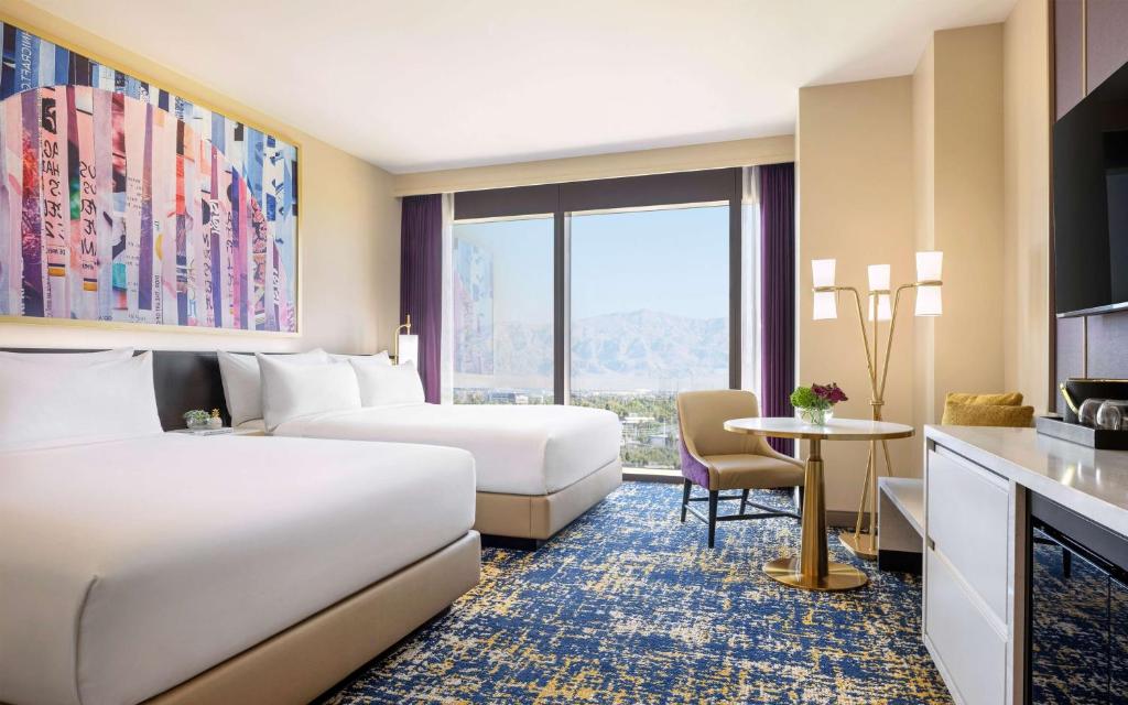 Las Vegas Hilton At Resorts World - Chambre Queen De Luxe Avec Deux Lits Queen Et Vue Sur La Ville - Entendre Accessible