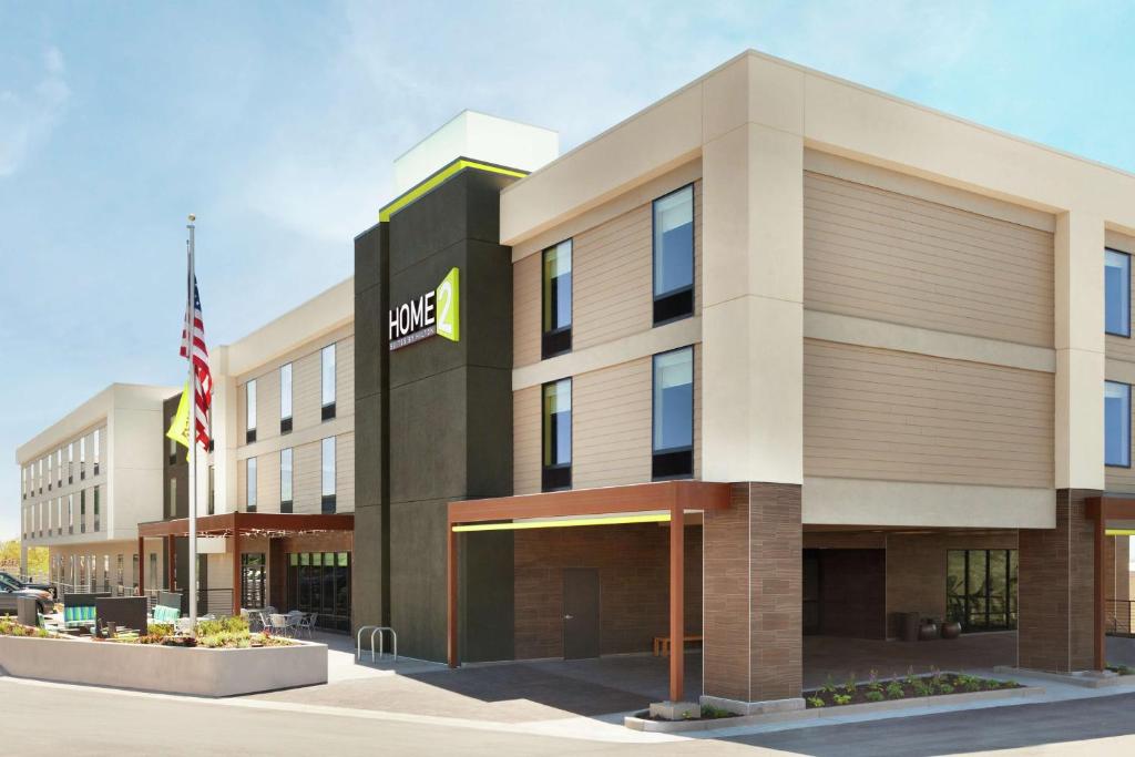 a rendering of the front of a hotel at Home2 Suites by Hilton Salt Lake City-East in Salt Lake City