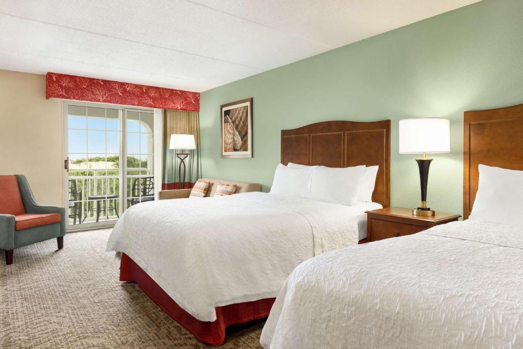 Hampton Inn & Suites Outer Banks/Corolla - Quarto Queen Com 2 Camas Queen-Size E Vista Mar