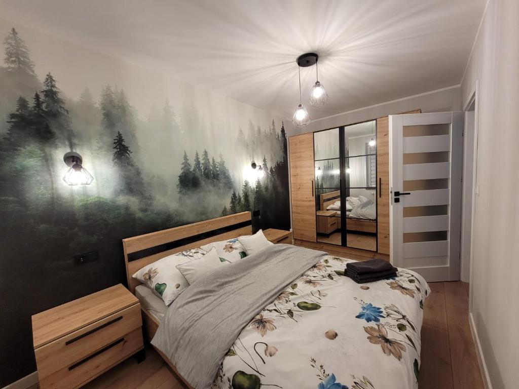 Fresh Apartment Great Location tesisinde bir odada yatak veya yataklar