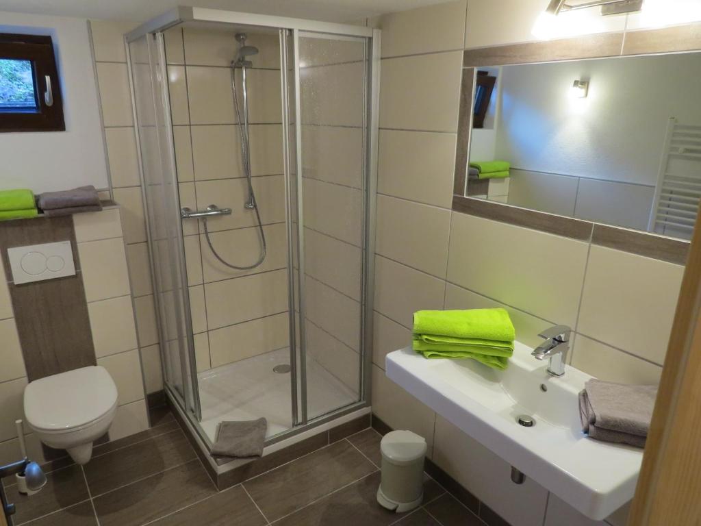 Koupelna v ubytování Ferienhaus Ötztal-Lodge