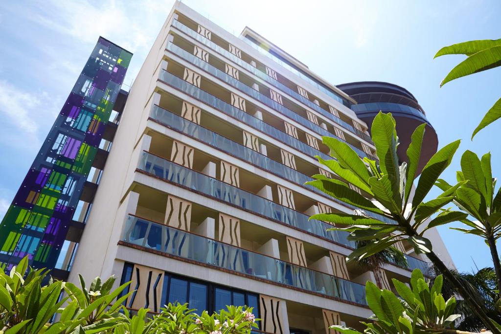 El edificio en el que está el hotel