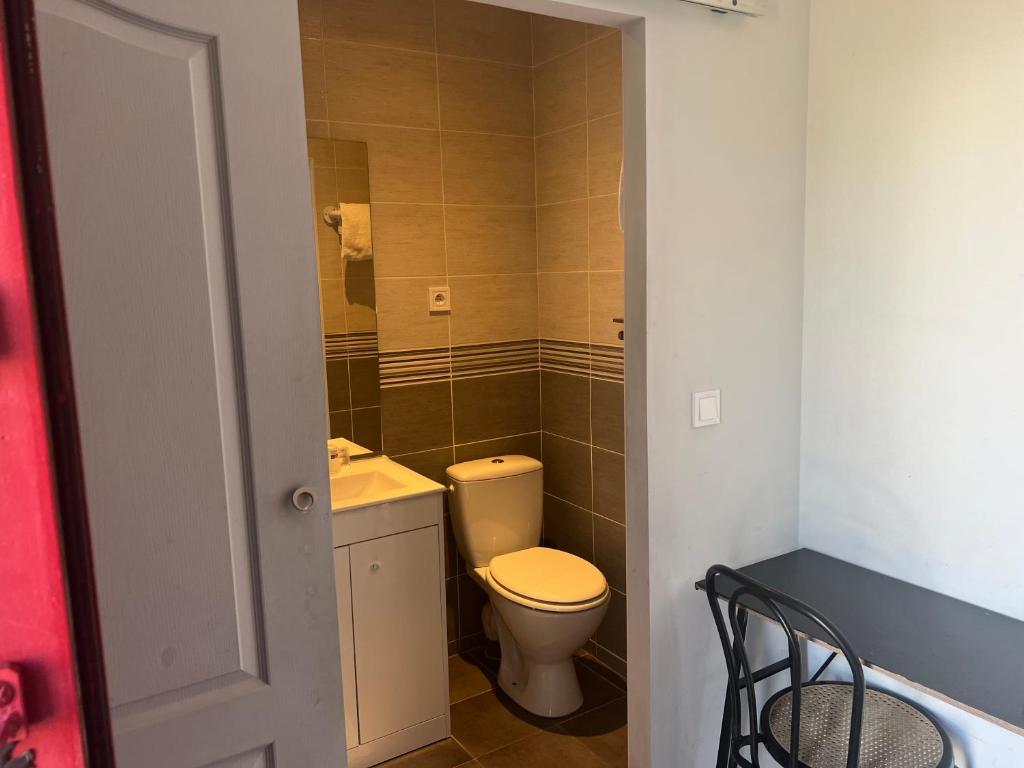 Koupelna v ubytování Hôtel des 2 Gares