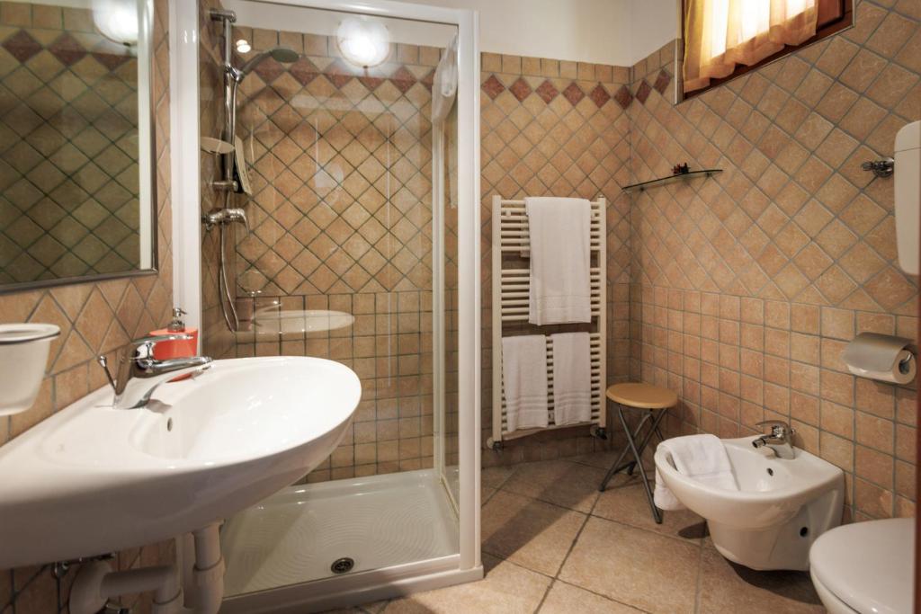 Koupelna v ubytování Agriturismo San Maggiore
