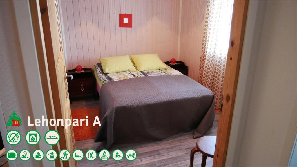 Postel nebo postele na pokoji v ubytování Talo Ylläs