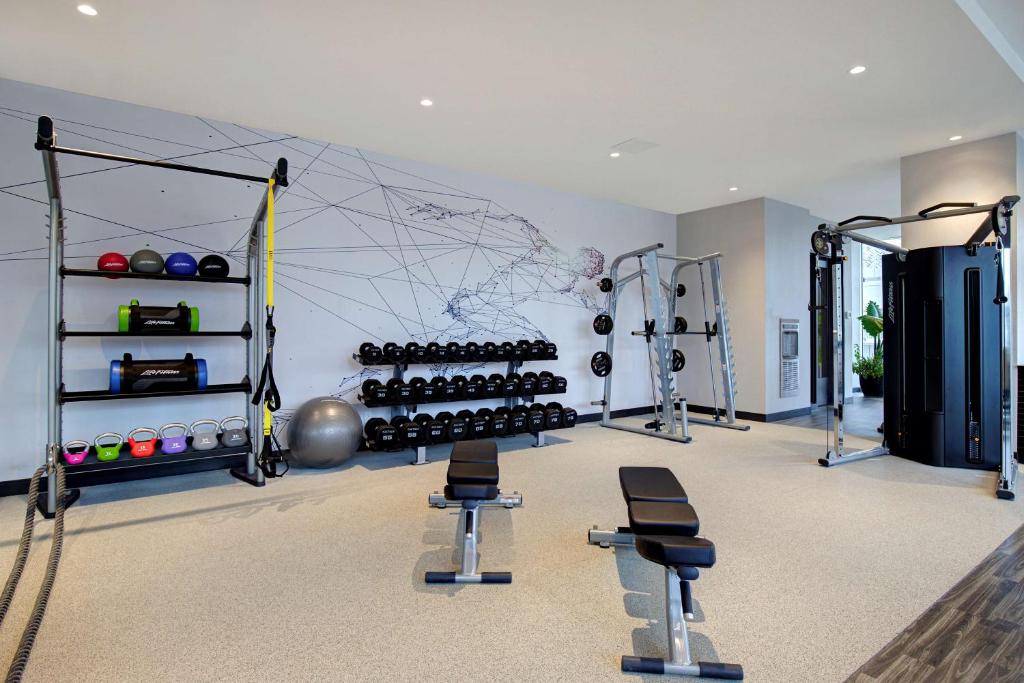 Fitness centrum a/nebo fitness zařízení v ubytování Hampton Inn Montreal Downtown, Qc