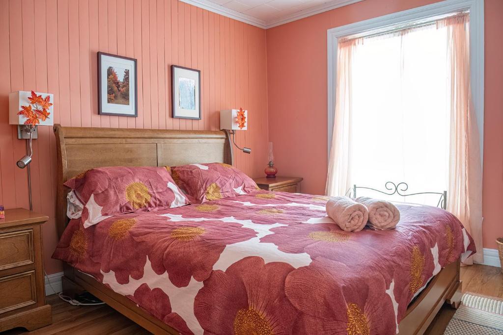 Postel nebo postele na pokoji v ubytování Bed & café Petit Papillon