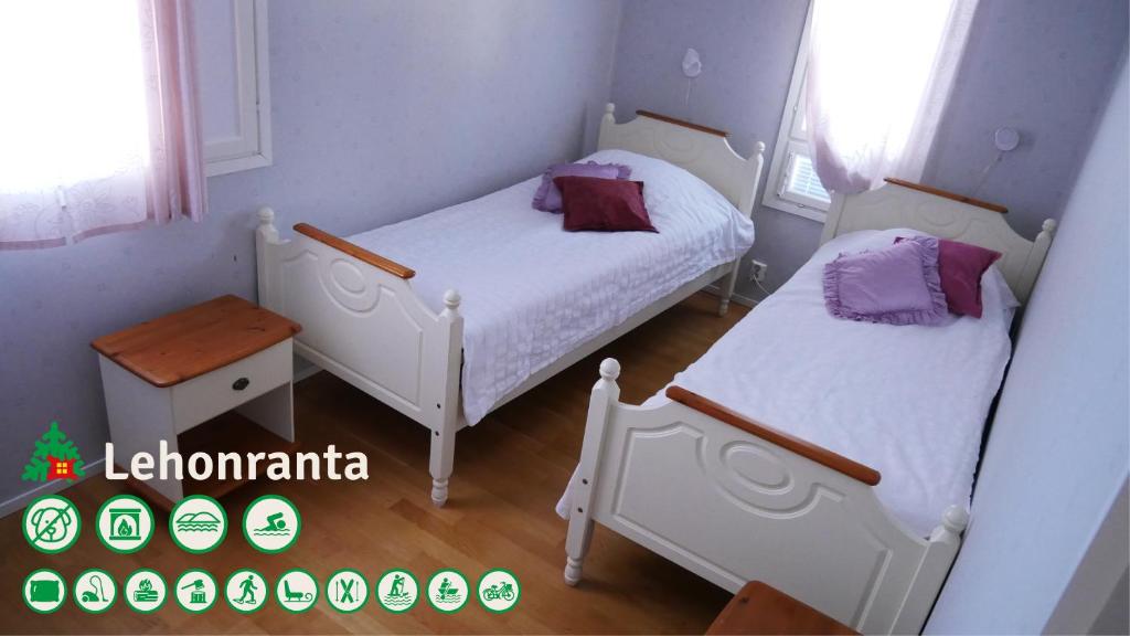 Postel nebo postele na pokoji v ubytování Talo Ylläs
