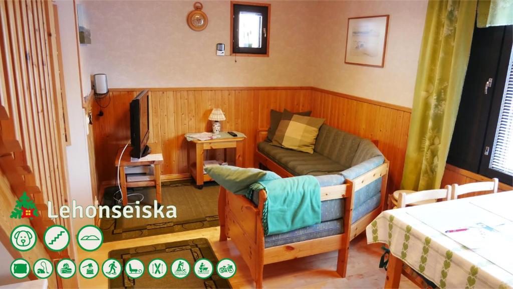 Postel nebo postele na pokoji v ubytování Talo Ylläs