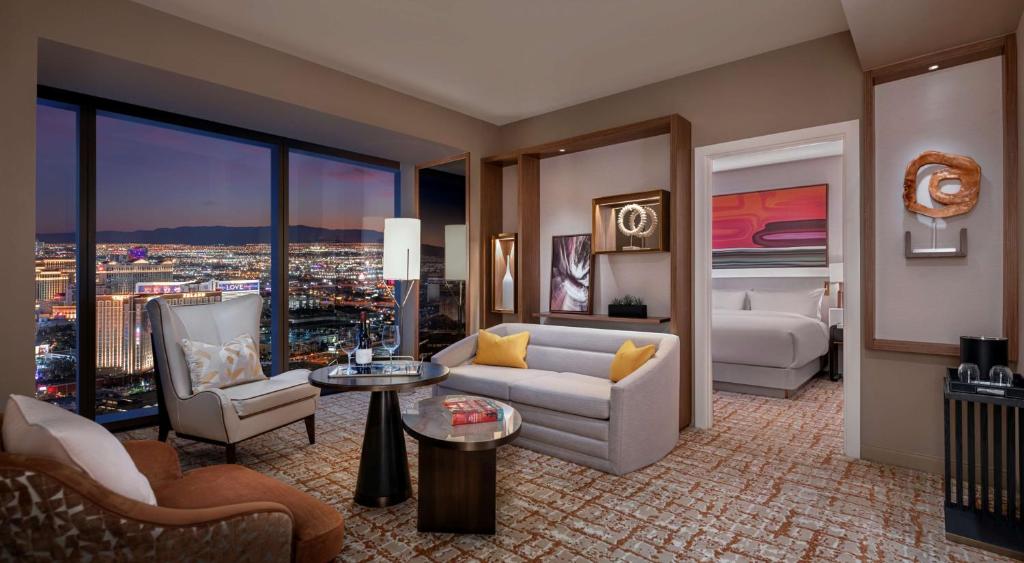 Crockfords Las Vegas, LXR Hotels & Resorts at Resorts World - Suite King D'une Chambre Avec Vue Sur La Bande