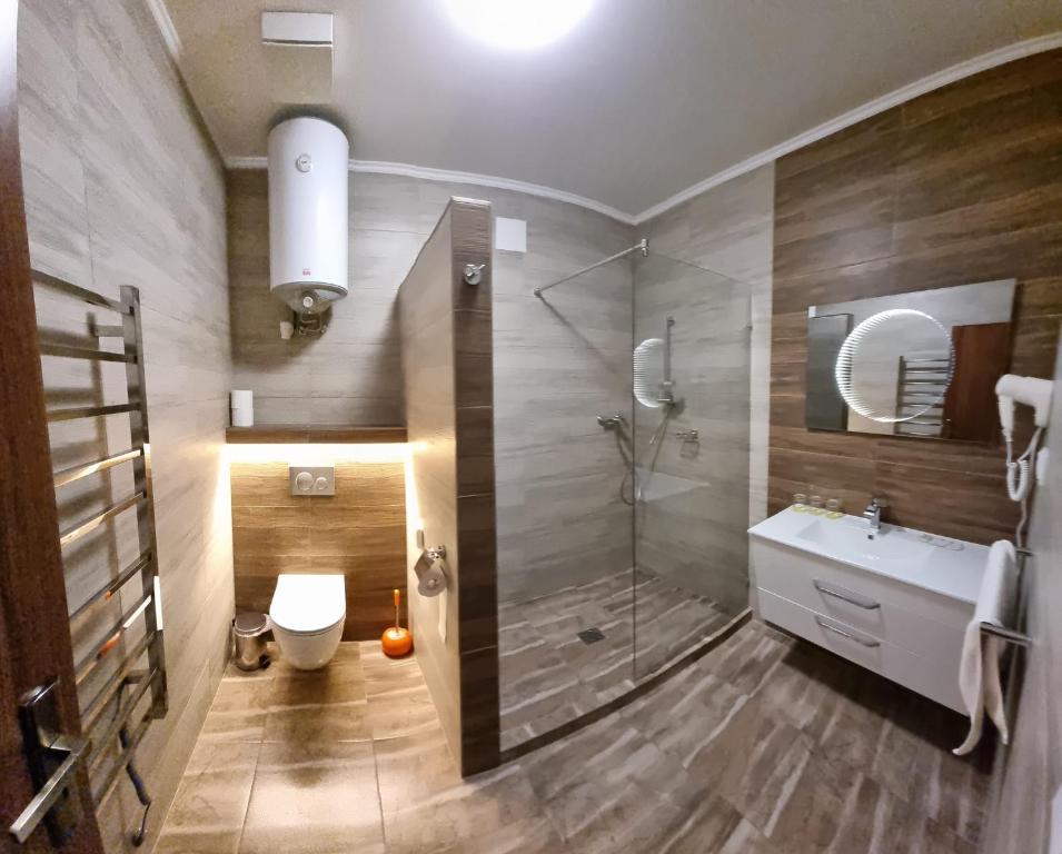 Koupelna v ubytování Penzión Modrá ryba
