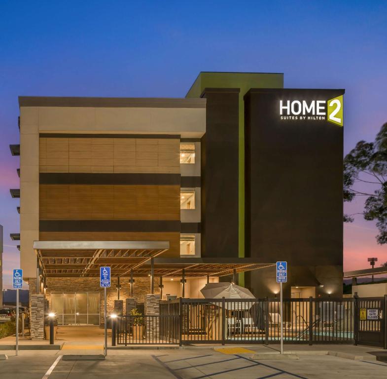 a building with a home sign on it at Home2 Suites By Hilton Redlands in Redlands