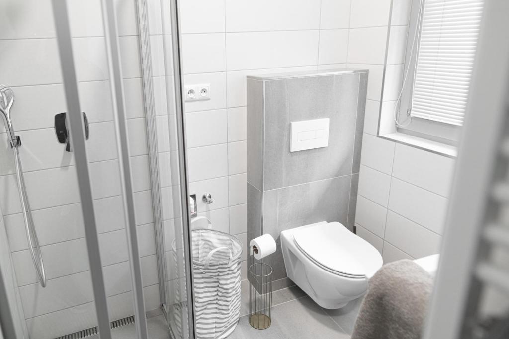 Koupelna v ubytování Samoobslužné Apartmány Evičenstvo