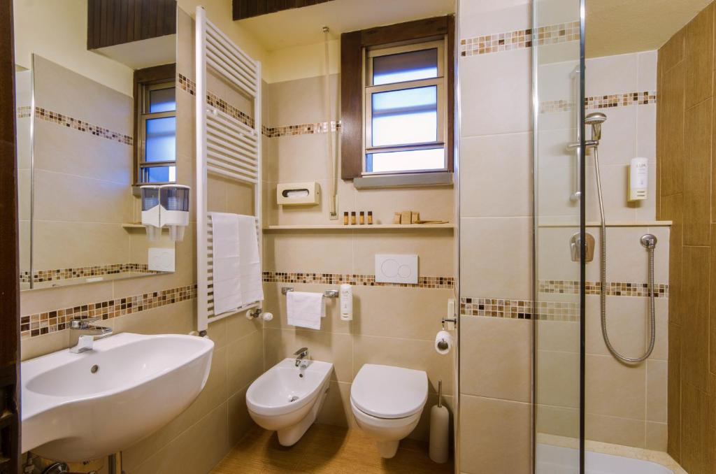 Koupelna v ubytování Hotel Reale