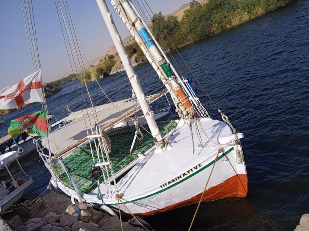 Výhled na řeku, která protéká v blízkosti ubytování na lodi
