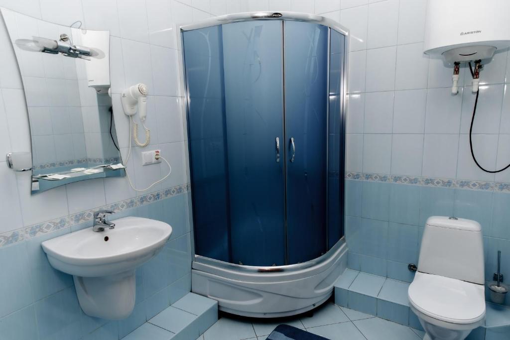 Koupelna v ubytování Готель Близниці
