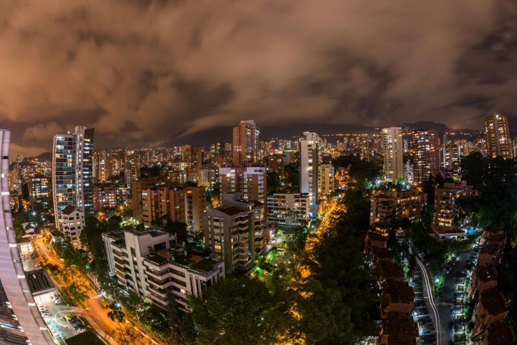 Nespecifikovaný výhled na destinaci Medellín nebo výhled na město při pohledu z hotelu