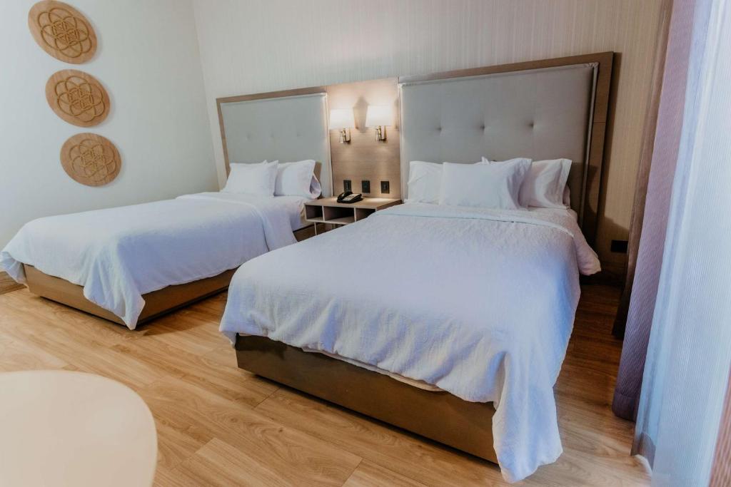 Postel nebo postele na pokoji v ubytování Hilton Garden Inn Silao Aeropuerto Bajio