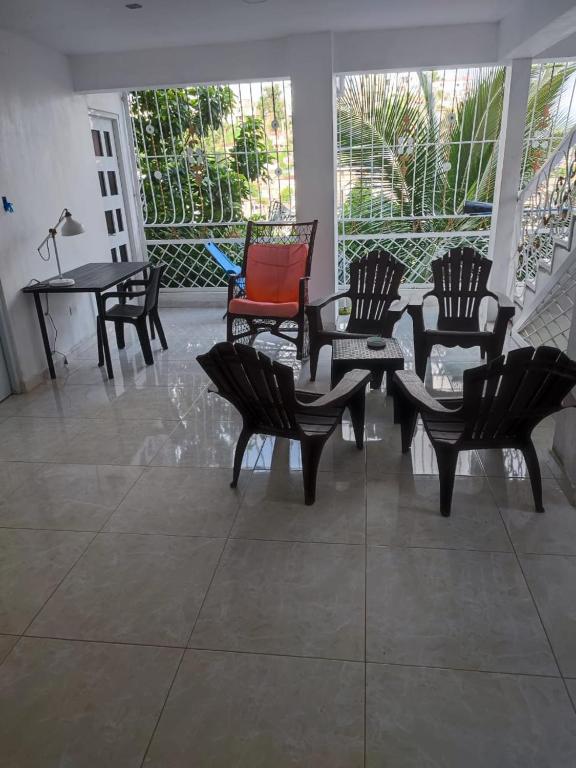 Posezení v ubytování Samana house
