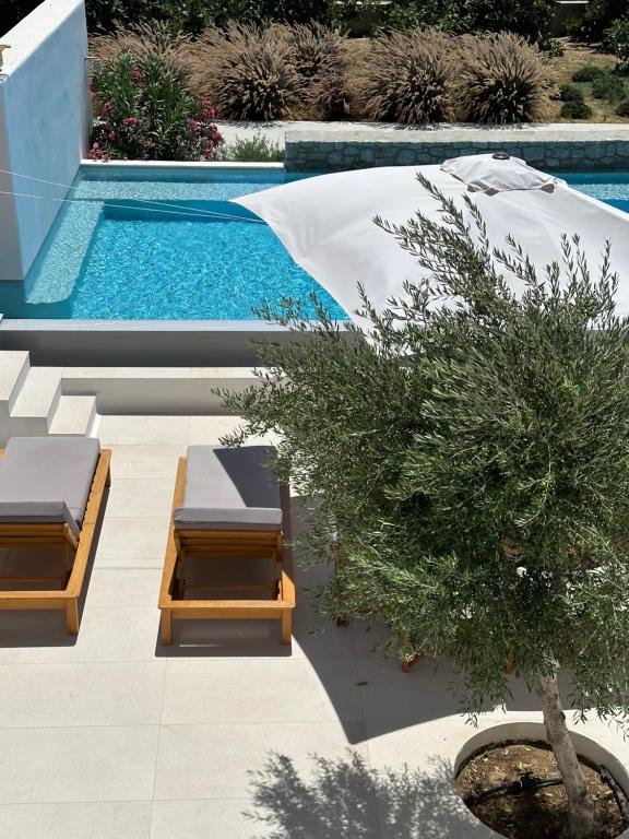 Bazén v ubytovaní Alio Naxos Luxury Suites alebo v jeho blízkosti