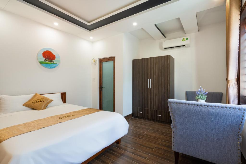 Giường trong phòng chung tại NaFaLa Homestay