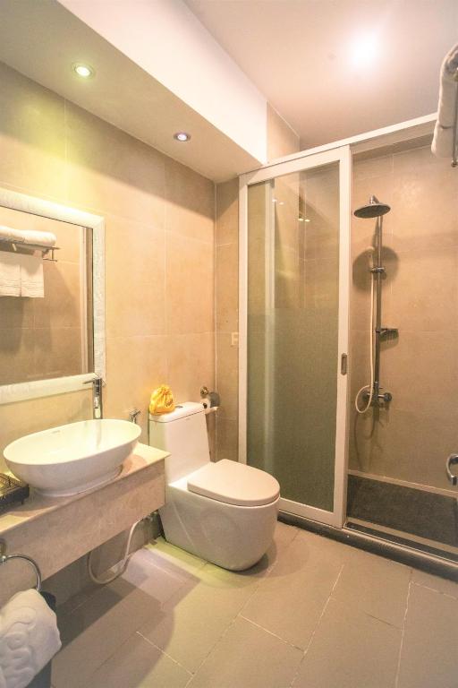 Phòng Deluxe 2 Giường Đơn Nhìn ra Một góc Biển