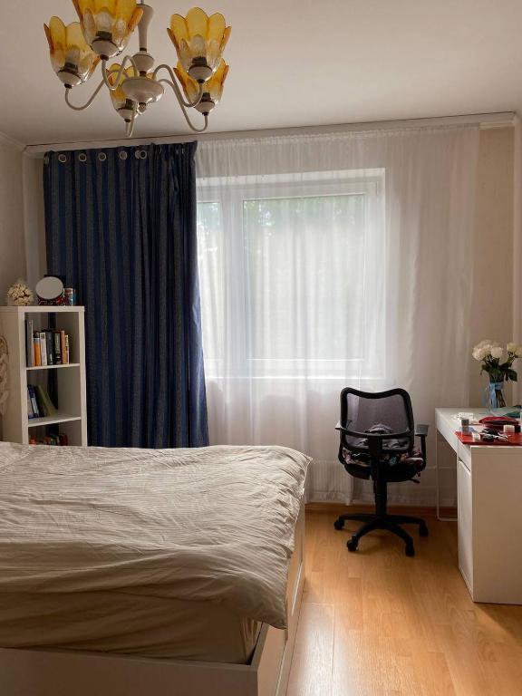 מיטה או מיטות בחדר ב-Makij apartment for night 1